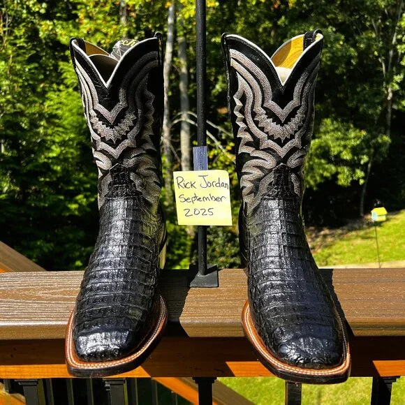 11 EE lucchese black hornback cowboy boots Men main image 4